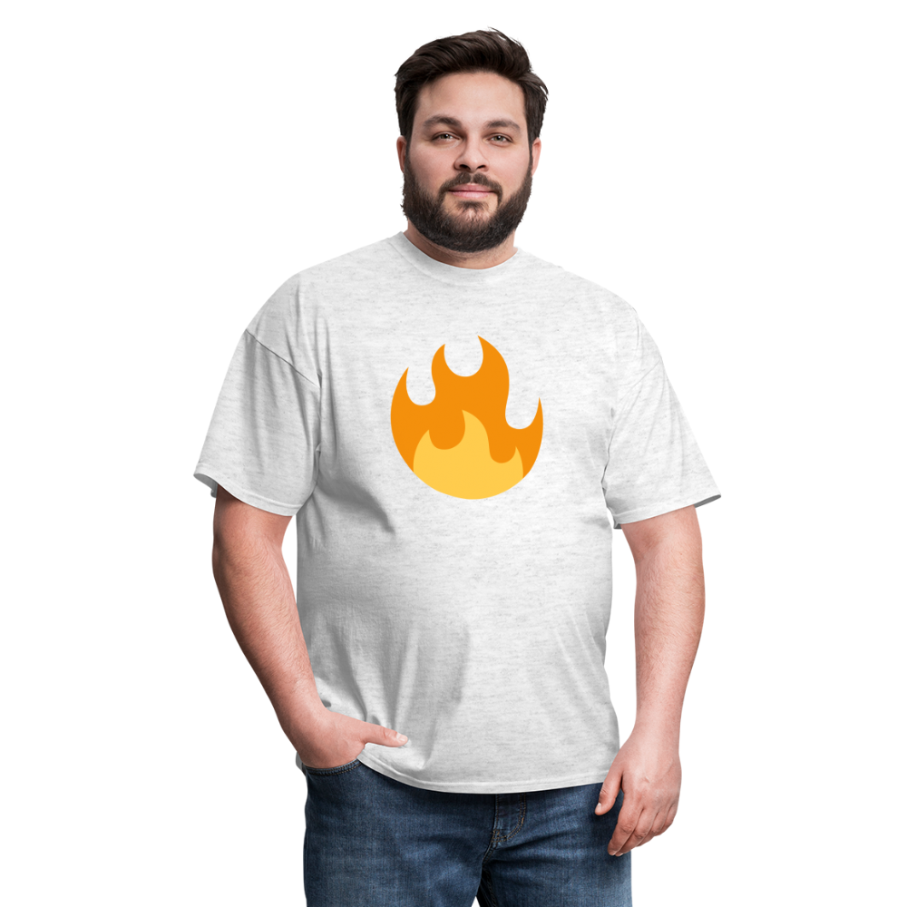 🔥 Fire (Twemoji) Unisex Classic T-Shirt - light heather gray