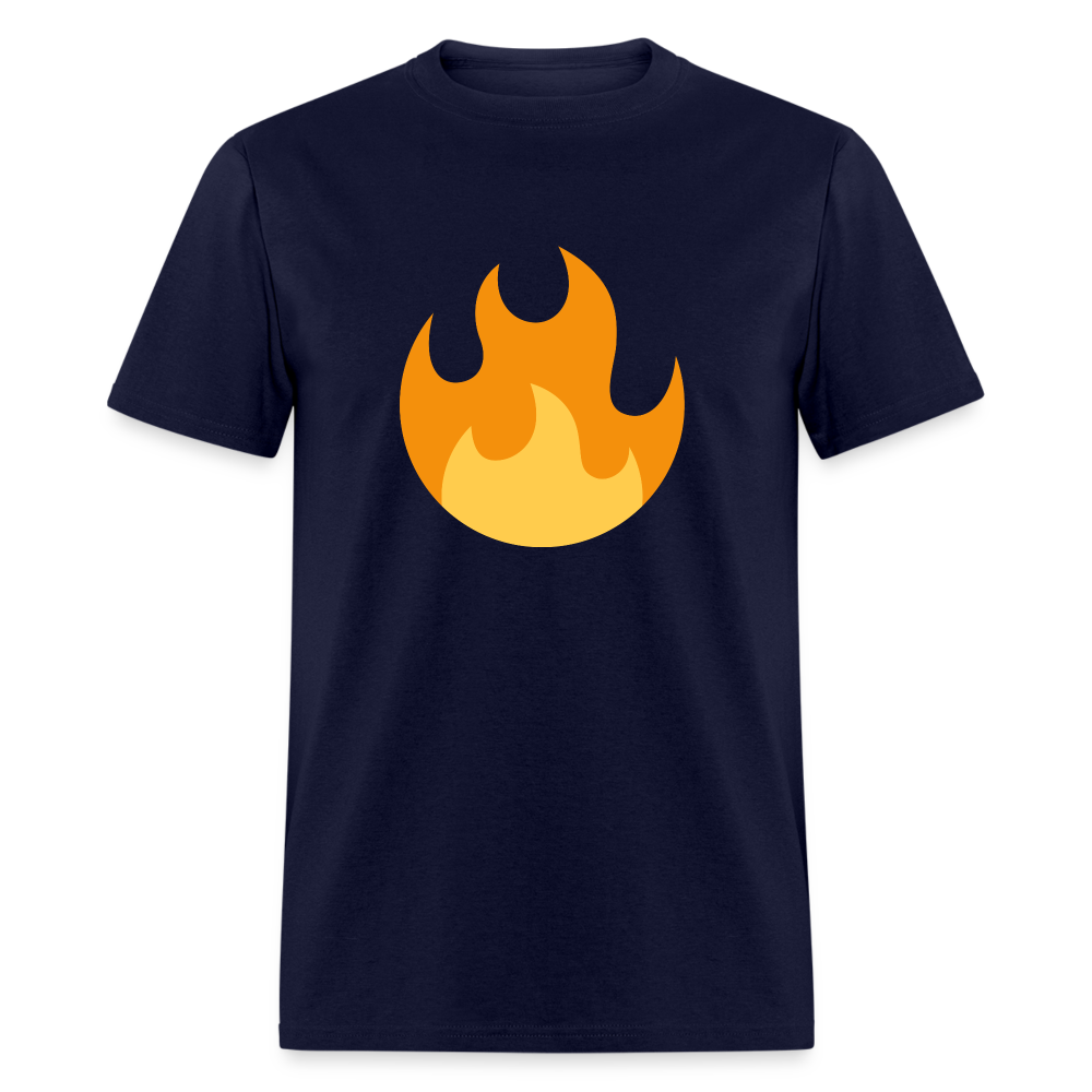 🔥 Fire (Twemoji) Unisex Classic T-Shirt - navy