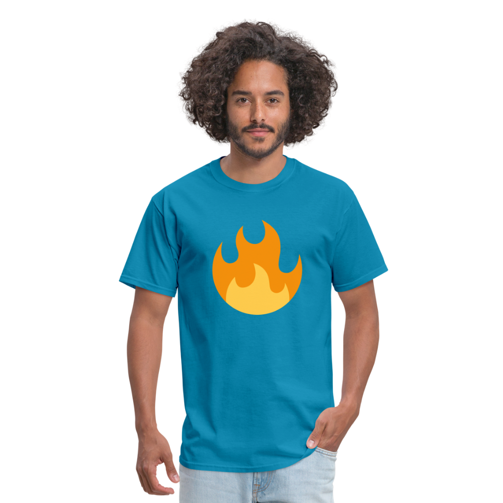 🔥 Fire (Twemoji) Unisex Classic T-Shirt - turquoise