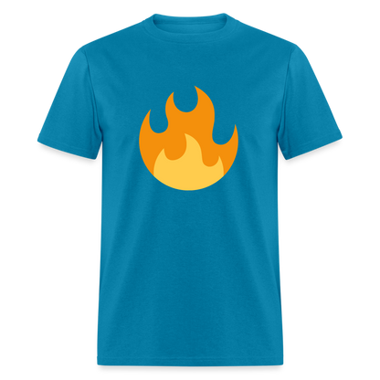 🔥 Fire (Twemoji) Unisex Classic T-Shirt - turquoise