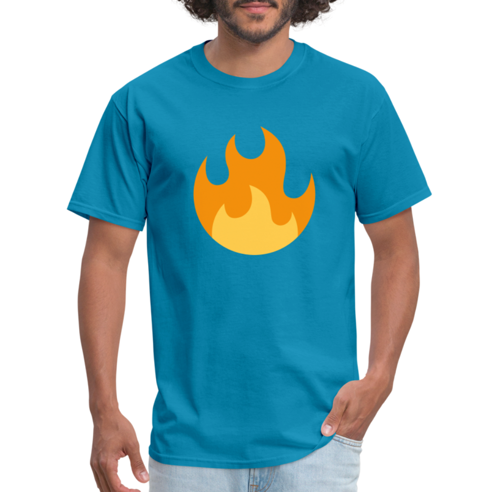 🔥 Fire (Twemoji) Unisex Classic T-Shirt - turquoise