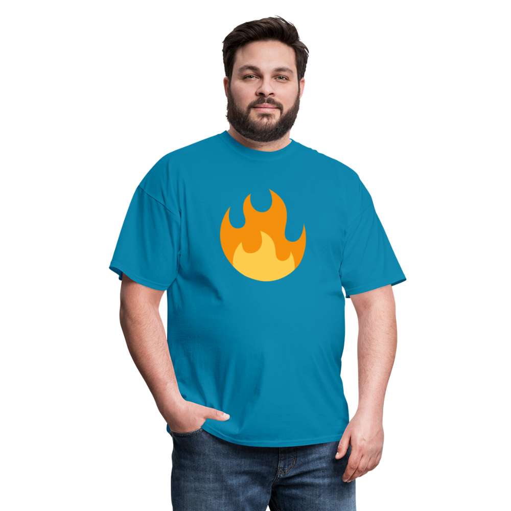 🔥 Fire (Twemoji) Unisex Classic T-Shirt - turquoise