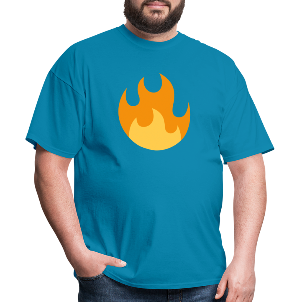 🔥 Fire (Twemoji) Unisex Classic T-Shirt - turquoise