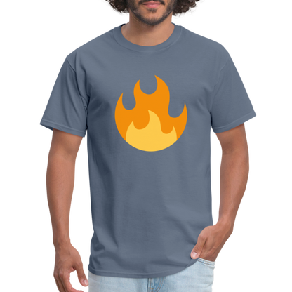 🔥 Fire (Twemoji) Unisex Classic T-Shirt - denim
