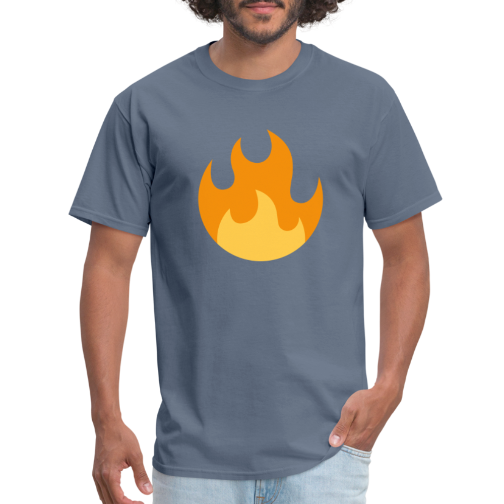 🔥 Fire (Twemoji) Unisex Classic T-Shirt - denim