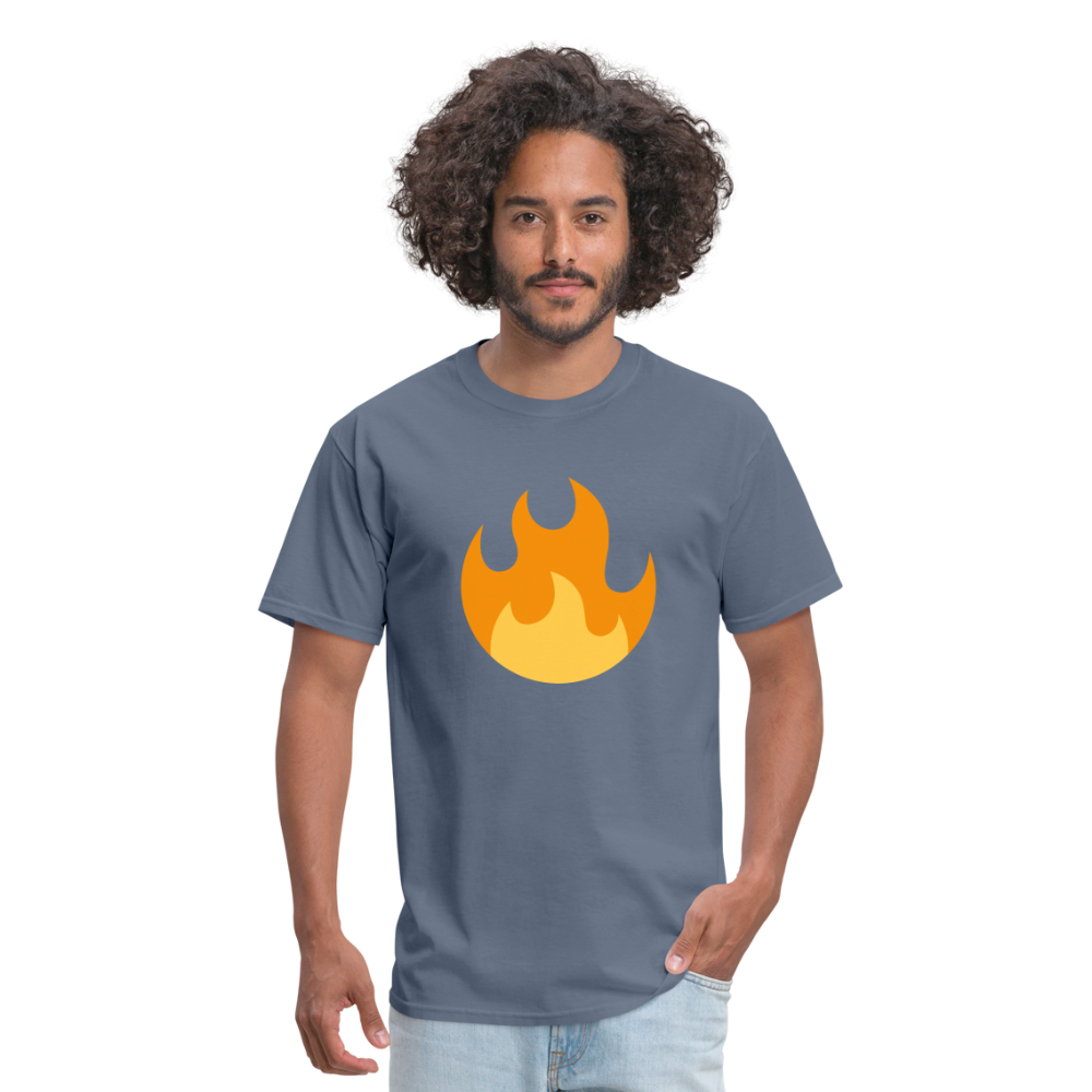 🔥 Fire (Twemoji) Unisex Classic T-Shirt - denim