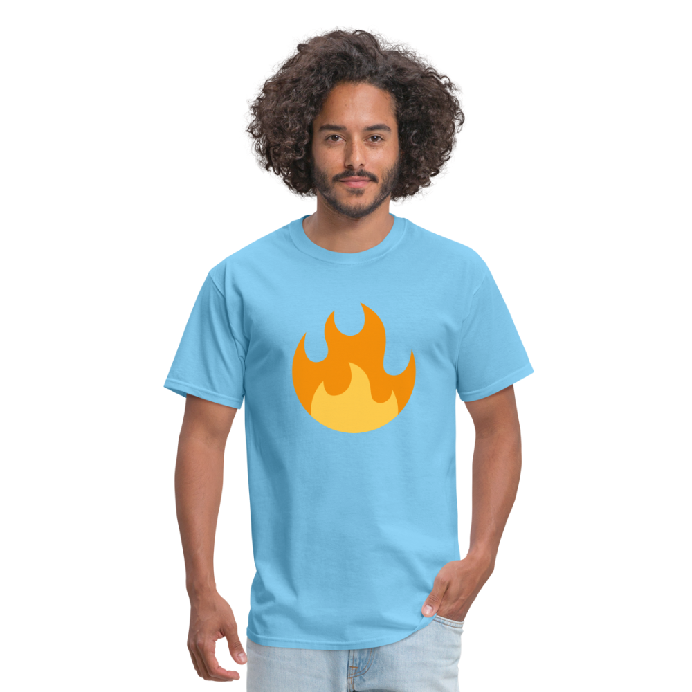 🔥 Fire (Twemoji) Unisex Classic T-Shirt - aquatic blue