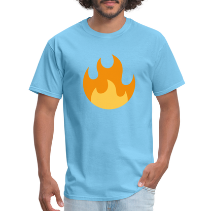 🔥 Fire (Twemoji) Unisex Classic T-Shirt - aquatic blue
