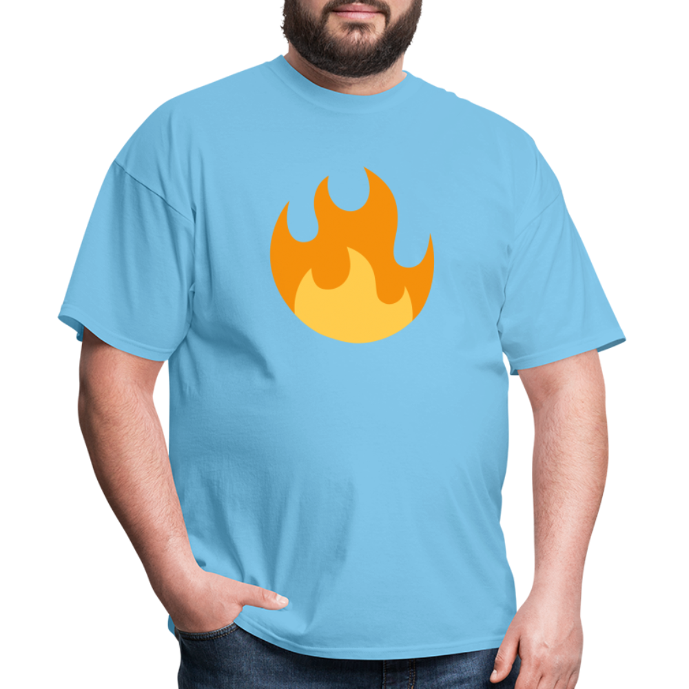 🔥 Fire (Twemoji) Unisex Classic T-Shirt - aquatic blue