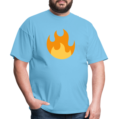 🔥 Fire (Twemoji) Unisex Classic T-Shirt - aquatic blue