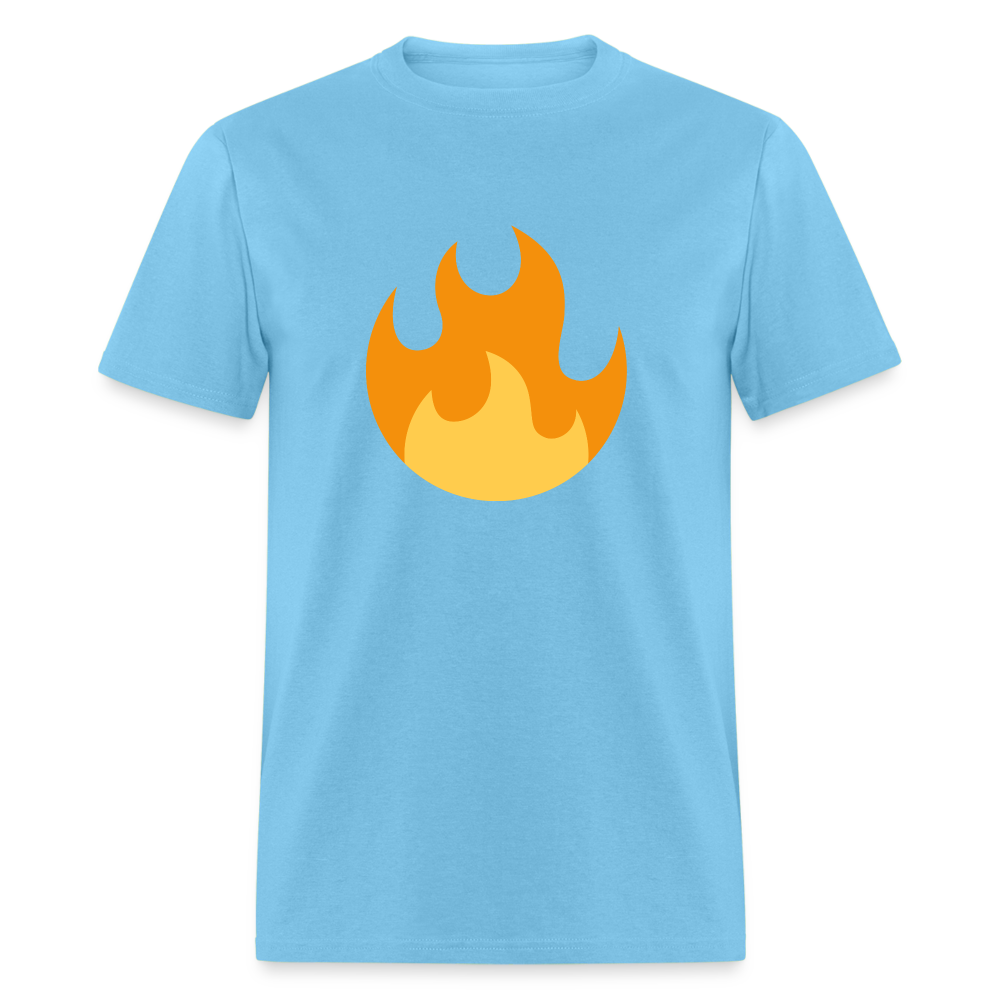 🔥 Fire (Twemoji) Unisex Classic T-Shirt - aquatic blue