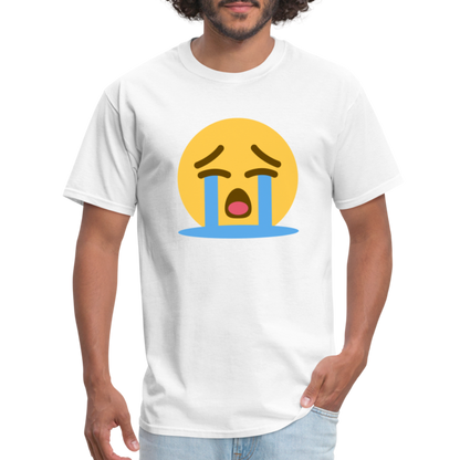 😭 Loudly Crying Face (Twemoji) Unisex Classic T-Shirt - white