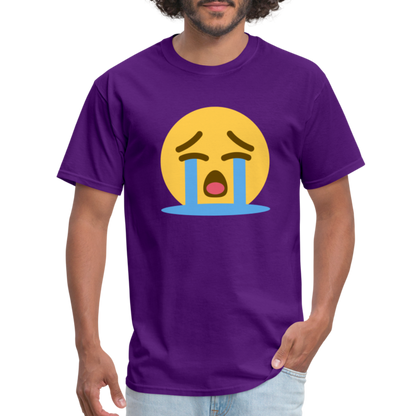 😭 Loudly Crying Face (Twemoji) Unisex Classic T-Shirt - purple