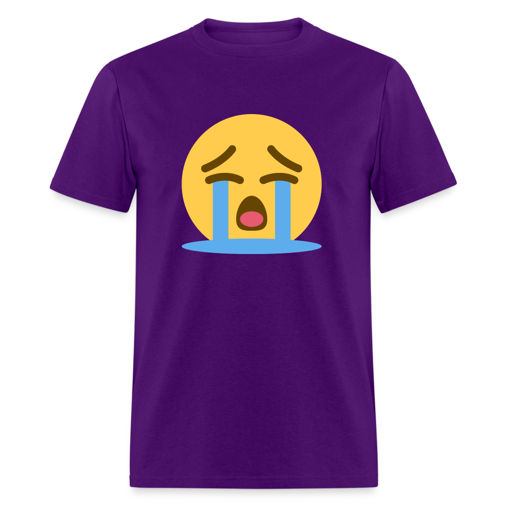 😭 Loudly Crying Face (Twemoji) Unisex Classic T-Shirt - purple