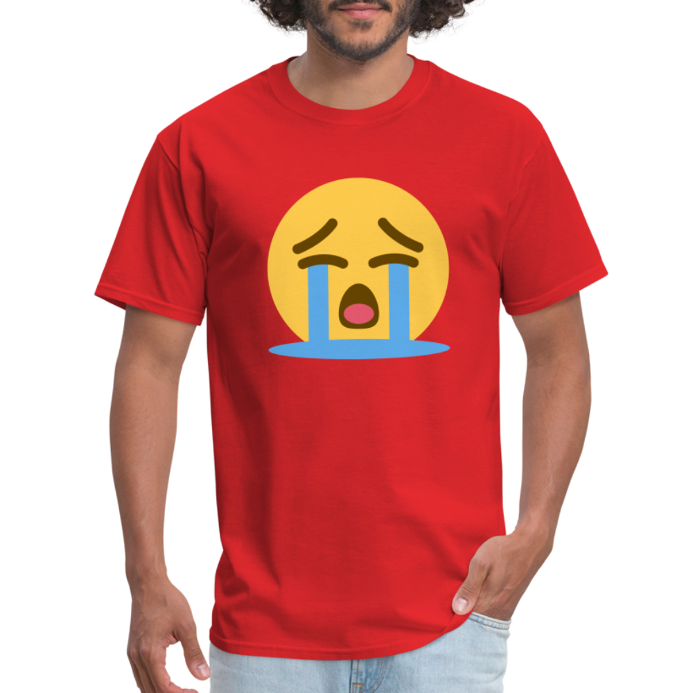 😭 Loudly Crying Face (Twemoji) Unisex Classic T-Shirt - red