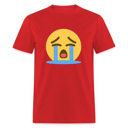 😭 Loudly Crying Face (Twemoji) Unisex Classic T-Shirt - red