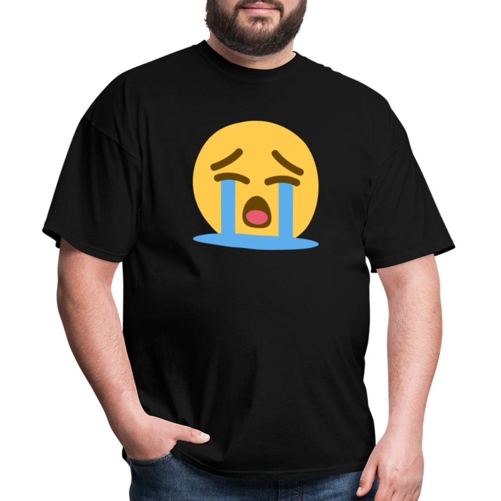 😭 Loudly Crying Face (Twemoji) Unisex Classic T-Shirt - black
