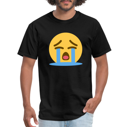 😭 Loudly Crying Face (Twemoji) Unisex Classic T-Shirt - black