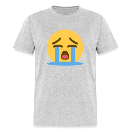 😭 Loudly Crying Face (Twemoji) Unisex Classic T-Shirt - heather gray