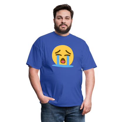 😭 Loudly Crying Face (Twemoji) Unisex Classic T-Shirt - royal blue