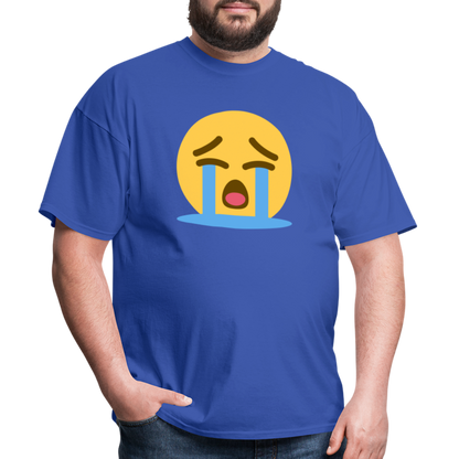 😭 Loudly Crying Face (Twemoji) Unisex Classic T-Shirt - royal blue