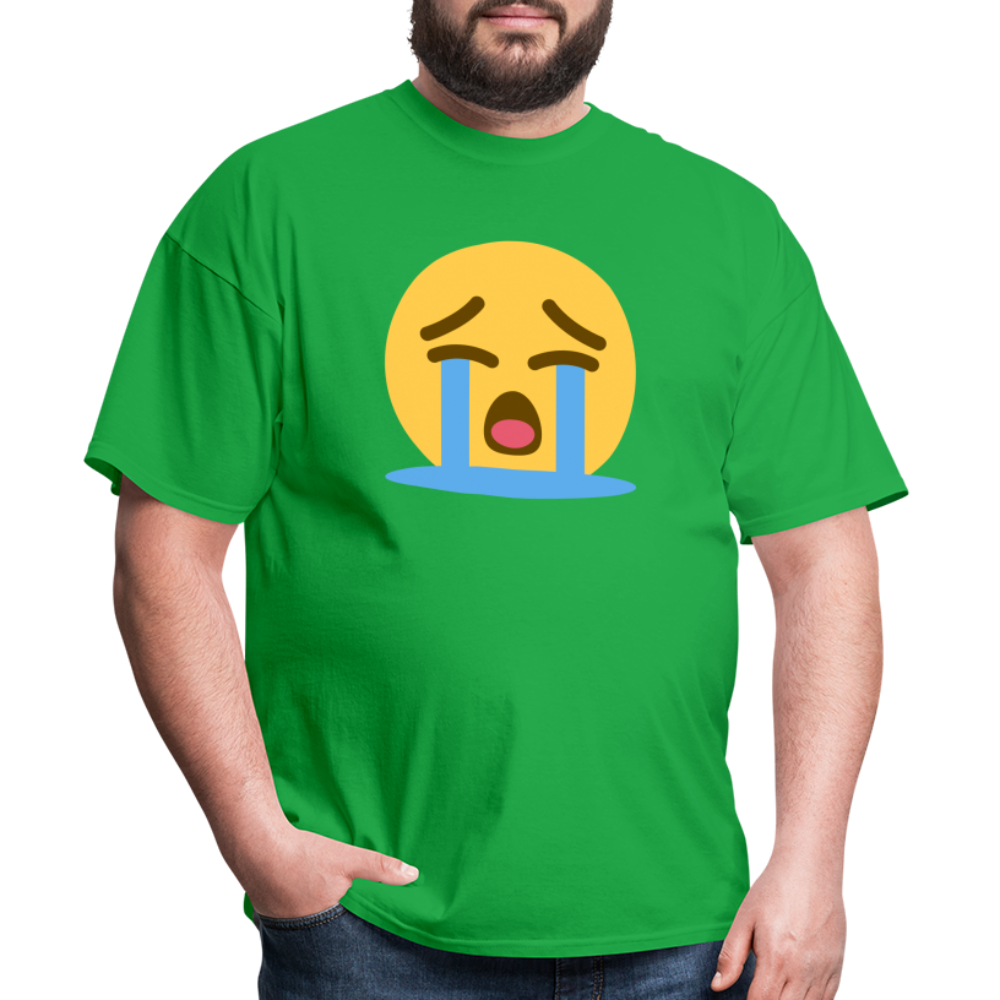 😭 Loudly Crying Face (Twemoji) Unisex Classic T-Shirt - bright green