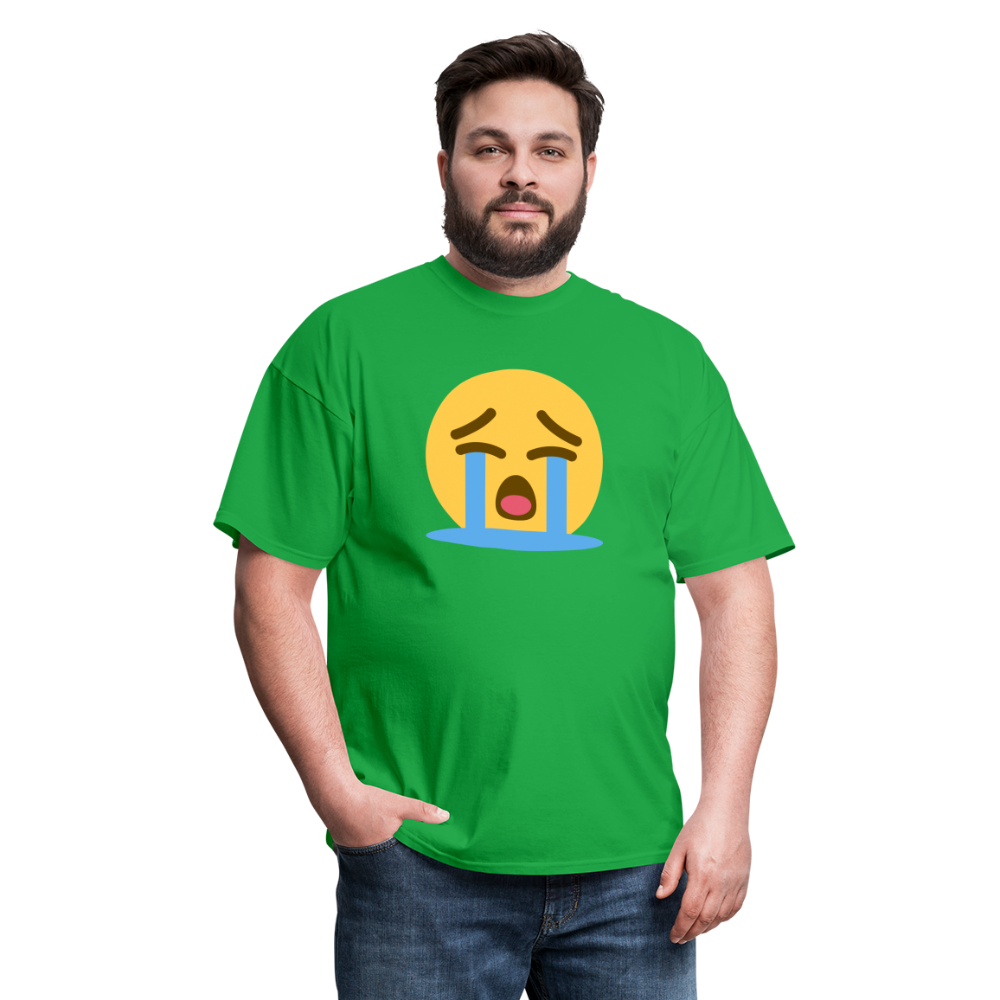 😭 Loudly Crying Face (Twemoji) Unisex Classic T-Shirt - bright green