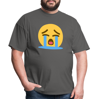 😭 Loudly Crying Face (Twemoji) Unisex Classic T-Shirt - charcoal