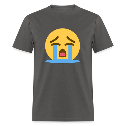 😭 Loudly Crying Face (Twemoji) Unisex Classic T-Shirt - charcoal