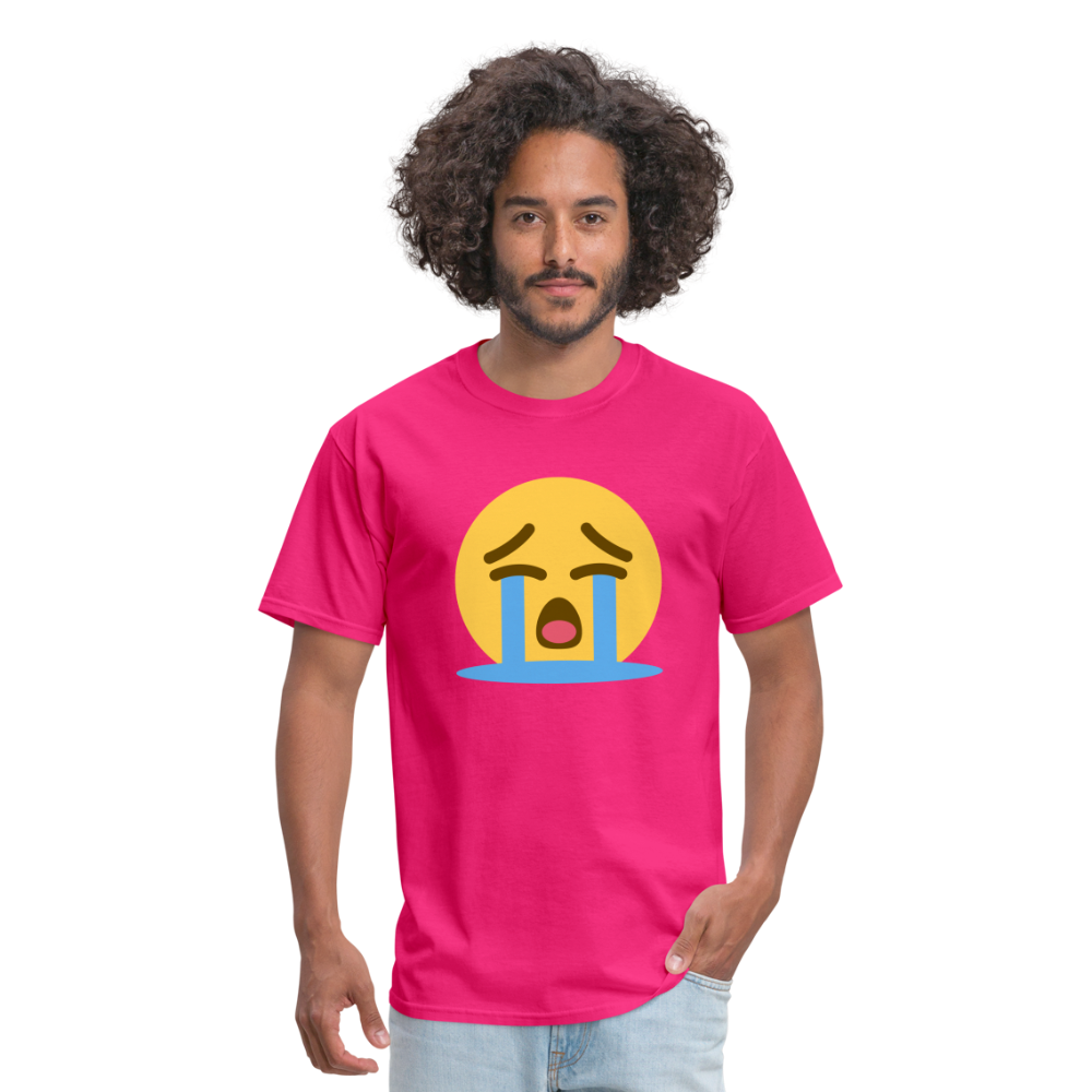😭 Loudly Crying Face (Twemoji) Unisex Classic T-Shirt - fuchsia