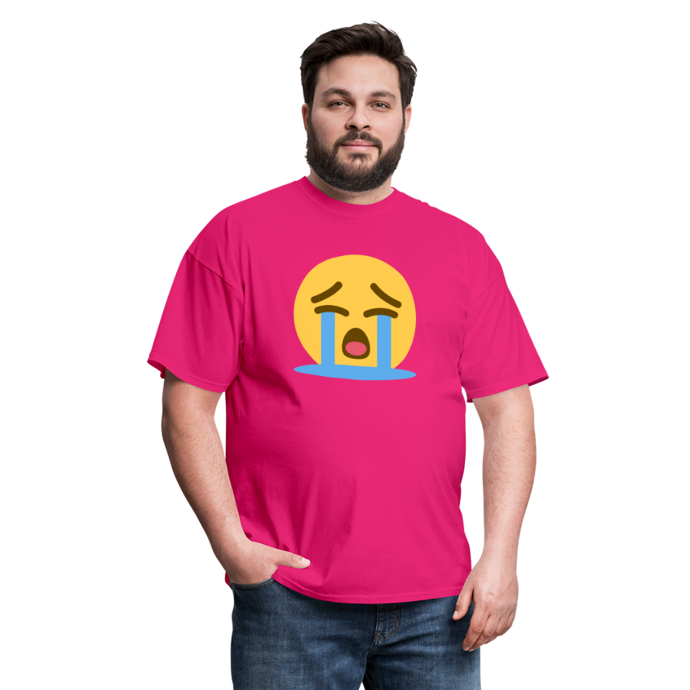 😭 Loudly Crying Face (Twemoji) Unisex Classic T-Shirt - fuchsia