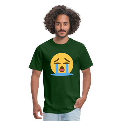 😭 Loudly Crying Face (Twemoji) Unisex Classic T-Shirt - forest green