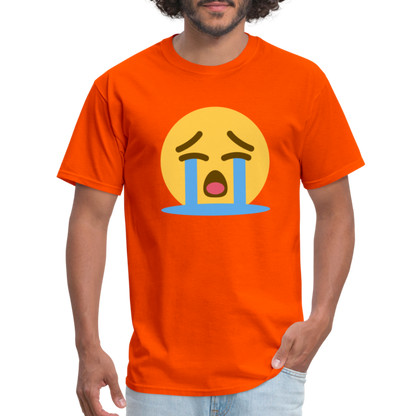 😭 Loudly Crying Face (Twemoji) Unisex Classic T-Shirt - orange