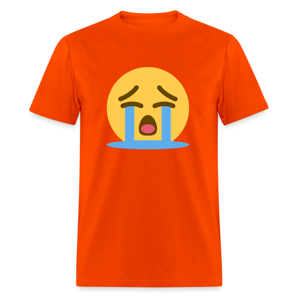 😭 Loudly Crying Face (Twemoji) Unisex Classic T-Shirt - orange
