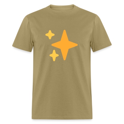 ✨ Sparkles (Twemoji) Unisex Classic T-Shirt - khaki