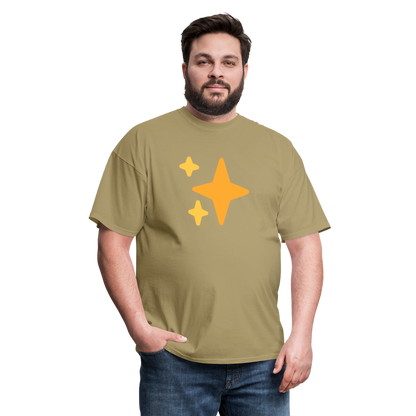 ✨ Sparkles (Twemoji) Unisex Classic T-Shirt - khaki