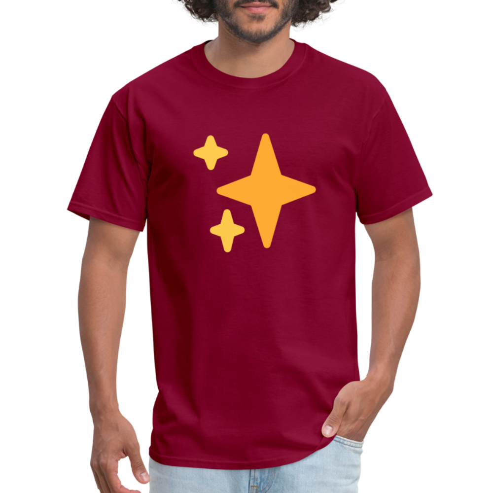 ✨ Sparkles (Twemoji) Unisex Classic T-Shirt - burgundy