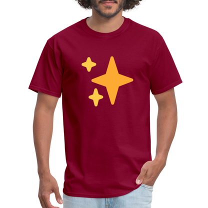 ✨ Sparkles (Twemoji) Unisex Classic T-Shirt - burgundy