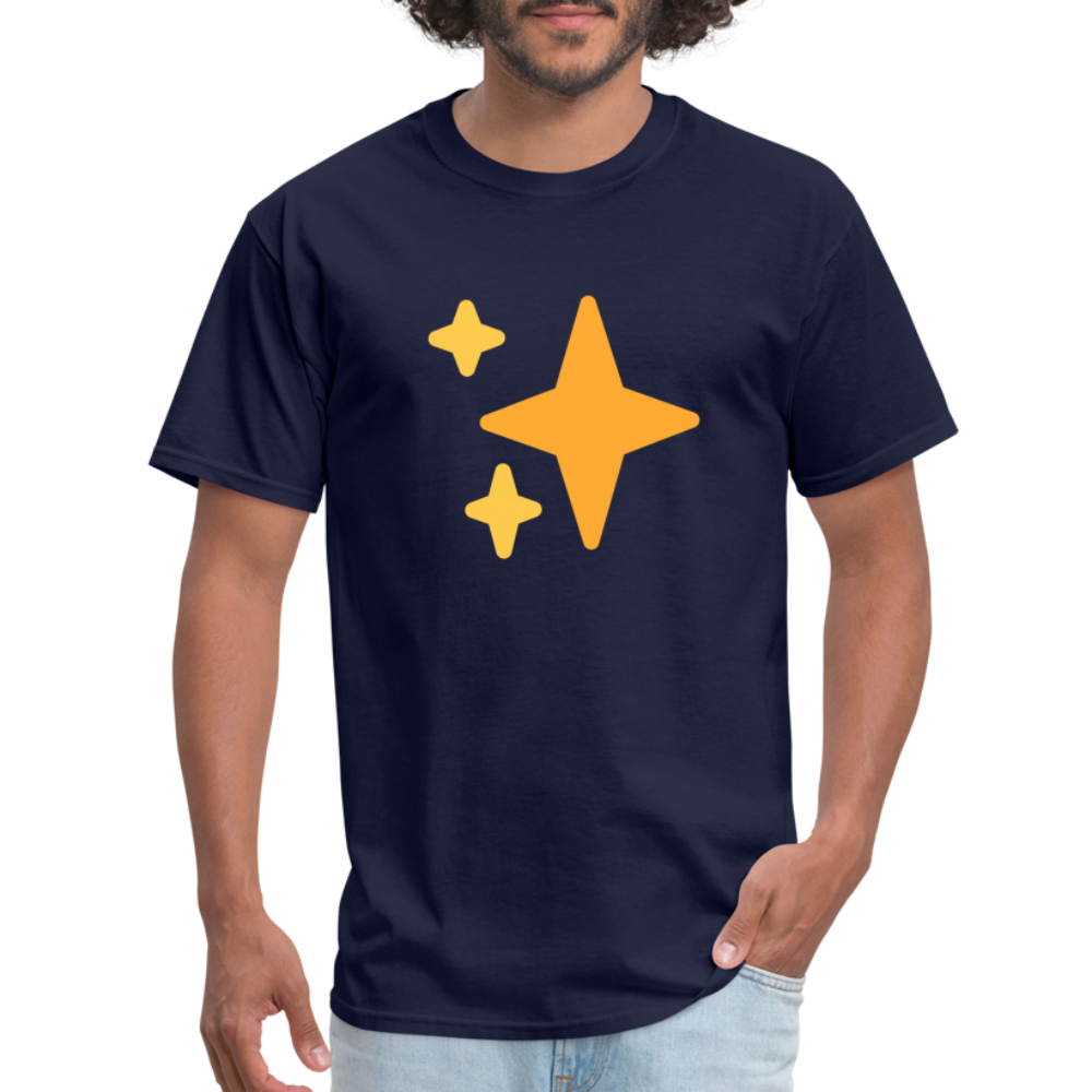 ✨ Sparkles (Twemoji) Unisex Classic T-Shirt - navy