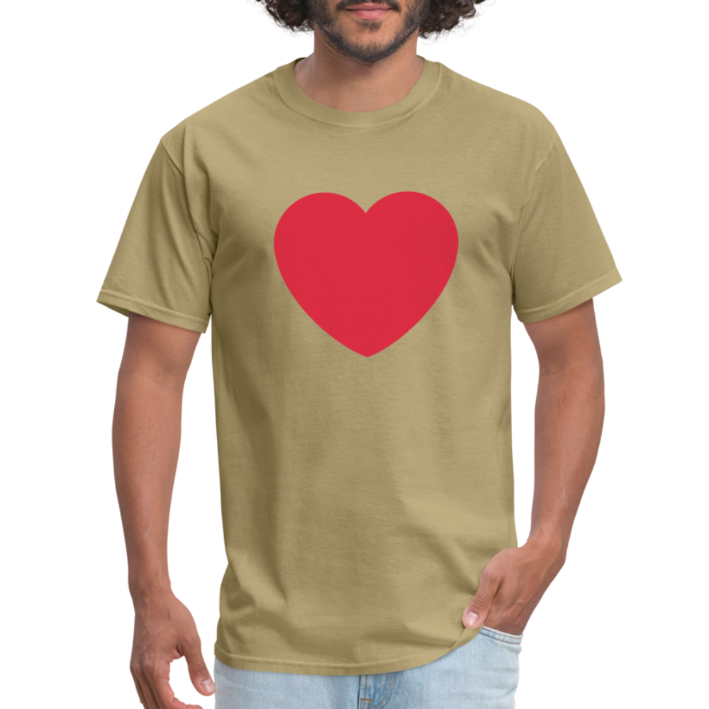 ❤️ Red Heart (Twemoji) Unisex Classic T-Shirt - khaki