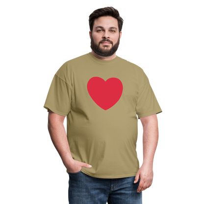 ❤️ Red Heart (Twemoji) Unisex Classic T-Shirt - khaki