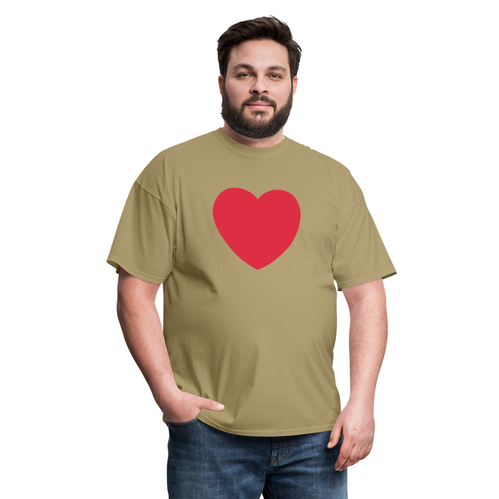 ❤️ Red Heart (Twemoji) Unisex Classic T-Shirt - khaki