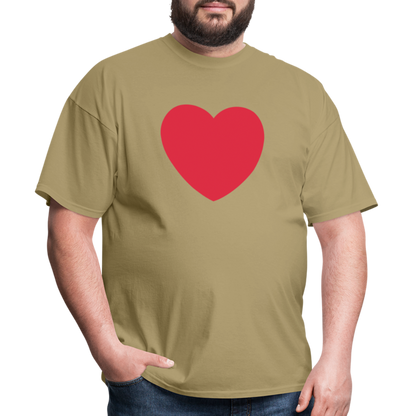 ❤️ Red Heart (Twemoji) Unisex Classic T-Shirt - khaki