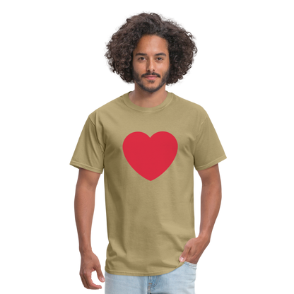 ❤️ Red Heart (Twemoji) Unisex Classic T-Shirt - khaki
