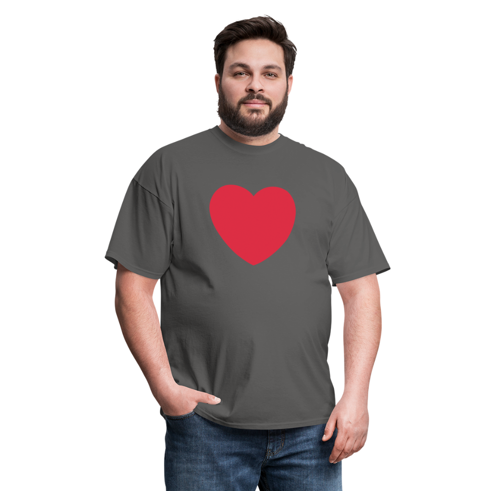 ❤️ Red Heart (Twemoji) Unisex Classic T-Shirt - charcoal