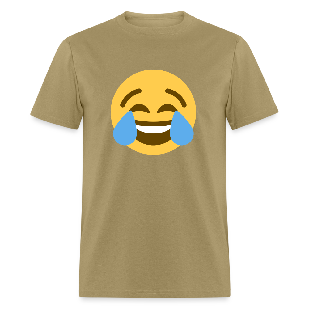 😂 Face with Tears of Joy (Twemoji) Unisex Classic T-Shirt - khaki