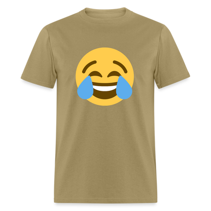 😂 Face with Tears of Joy (Twemoji) Unisex Classic T-Shirt - khaki