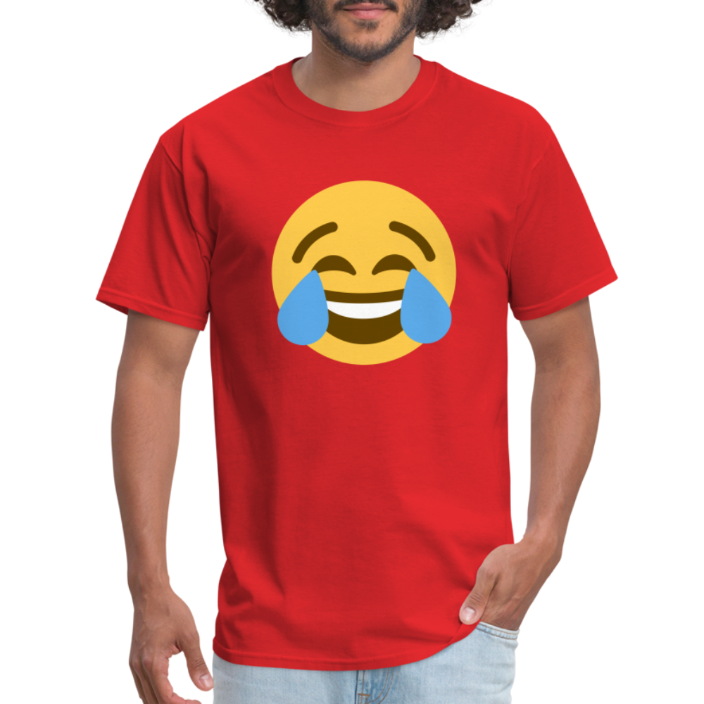 😂 Face with Tears of Joy (Twemoji) Unisex Classic T-Shirt - red