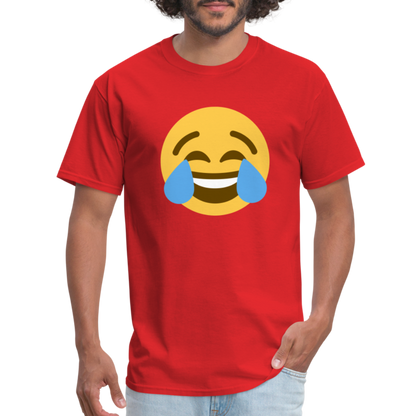 😂 Face with Tears of Joy (Twemoji) Unisex Classic T-Shirt - red