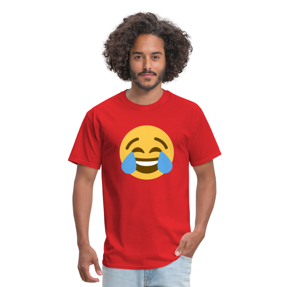 😂 Face with Tears of Joy (Twemoji) Unisex Classic T-Shirt - red